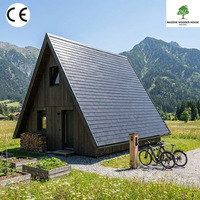 Frais de conception pour Cabane en bois préfabriquée en A-frame, Mini-maison, Villa triangulaire en bois pour la montagne, idéale pour les complexes hôteliers et le glamping