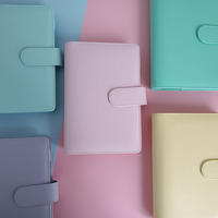 Carnet de notes personnalisé à couverture rigide en similicuir uni et personnalisé reliure à feuilles mobiles couverture de planificateur budgétaire A6 reliures à anneaux vente en gros