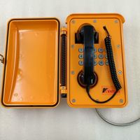 Téléphone de sécurité extérieur KNSP-01, analogique, SOS, d'urgence, mural, étanche, boutons vocaux, métal, tunnel, métro, filaire