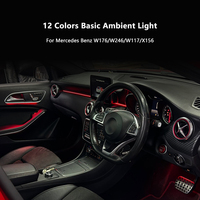 Kit d'éclairage d'ambiance LED 12 couleurs W176 pour grille d'aération Mercedes Benz Classe A 2013-2018 W117 – Améliorez l'éclairage intérieur de votre voiture – Plug & Play