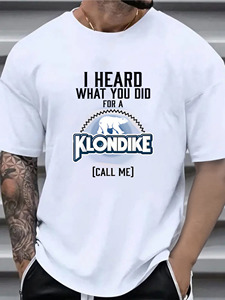 T-shirt da uomo in raso 100% poliestere traspirante, vestibilità ampia, con stampa slogan, stile casual alla moda, taglie forti - I Know You've Done for Someone - Product Image 6