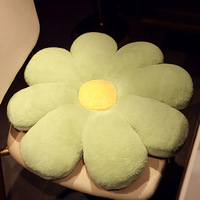 Nouveaux coussins de soutien lombaire en peluche douce rembourrés de coton PP à motif marguerite pour voiture, canapé et baie vitrée, 50 cm, vente en gros
