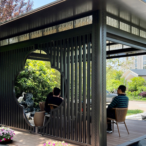 Mobilier extérieur manuel Pergola à persiennes <span class=keywords><strong>murale</strong></span> autoportante en aluminium en usine Pergola de toit à persiennes 4x4 - Product Image 4