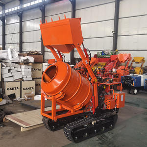 Mini Bétonnière sur Chenilles 1100L Portable avec <span class=keywords><strong>Pelle</strong></span> Autochargeuse pour Petits Chantiers de Construction - Product Image 4