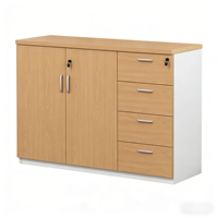 Archivador LIWEI Moderno y Duradero de Madera con 4 Cajones con Cerradura para Almacenamiento en Dormitorio y Oficina