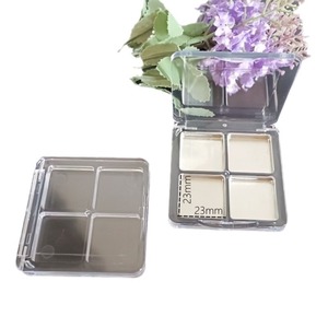 Square Four Compartment Powder Compact Transparent Plastic <b>Box</b> <b>Small</b> Capacity Multi Function Cosmetic Case - Product Image 4