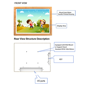 Hot New Arrival Wifi Digital <b>Photo</b> <b>Frame</b> 10.1 Inch Wooden <b>Frame</b> 13.3 Inch E Ink Spectra 6 (E6) Full Color E-Paper E-Ink Display - Product Image 3