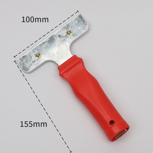 Cuchillo de limpieza con mango corto y mango rojo, hoja recta de acero inoxidable de 2,5 pulgadas para eliminación de adhesivos de juntas de azulejos y vidrio - Product Image 2