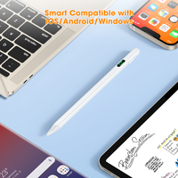 Stylet Intelligent Magnétique en Métal avec Rejet de la Paume, Pointe Remplaçable et Détection de l'Angle d'Inclinaison pour Tablette 10/9/8/7/6, Affichage LED de la Batterie
