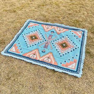 Лидер продаж, изготовленные на заказ тканые Пледы из 100% переработанного хлопка, пледы, коврики для пикника, Гобеленовые одеяла - Product Image 6