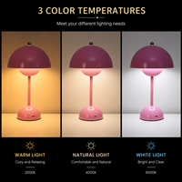 Lampe de chevet LED en métal multicolore, style nordique contemporain simple, D18*H31cm, pour célébration d'anniversaire de mariage, chambre à coucher