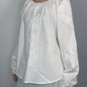 Camisas Casuales de Manga Larga para Mujer, Blusa Bordada, Tops de Verano - Product Image 3