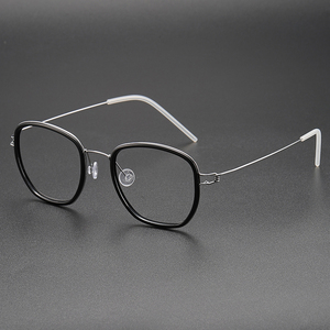Lunettes rétro à monture carrée en écaille de tortue, <span class=keywords><strong>fil</strong></span> d'or 6608, sans vis, pour petit visage, en titane pur - Product Image 3