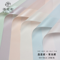 Kertas Pembungkus Bunga Xihuanong Puffy Skirt Jelly Film, Plastik Film Matte, Bahan Kemasan Bunga Buatan Tangan DIY untuk Florist