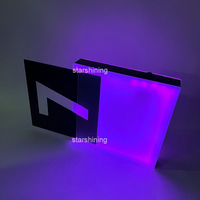 Panneau d'affichage lumineux LED RGB en acrylique rechargeable avec logo personnalisé, lettres interchangeables, pour bar, événements, fêtes, présentoir