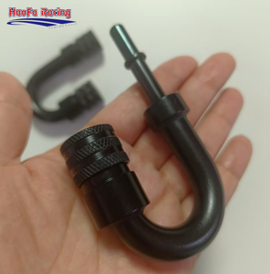 Tuyau d'huile à pression en aluminium Extrémité de tuyau et raccord Adaptateur à pression pour éthanol 5/16 ou 7.89mm à 3/8 360 Raccord pour conduite de carburant - Product Image 1