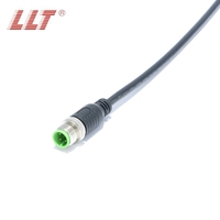 Connecteur de câble mâle-femelle étanche IP67 M12 à 4 broches à vis en métal LLT Electrical