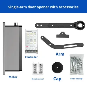 Side núi cửa tự động mở 90 độ cong cánh tay loại động cơ phẳng cửa điện gần hơn bên ngoài cộng đồng sân ngoài trời - Product Image 6