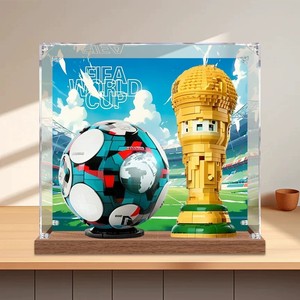 Estuche de exhibición de acrílico para bloques de construcción de fútbol, diseño de dibujos animados, grosor de panel de 2mm/3mm, compatible con los sets 43019+43020 - Product Image 1