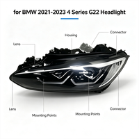 Phares de voiture en gros, phares LED pour BMW Série 4 G22 2021-2023, OE 63118084885 63118084886