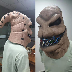 Halloween cabeza <span class=keywords><strong>completa</strong></span> película <span class=keywords><strong>de</strong></span> terror broma máscara disfraz fiesta Cosplay pesadilla <span class=keywords><strong>antes</strong></span> <span class=keywords><strong>de</strong></span> Navidad accesorios máscara Decoración - Product Image 4