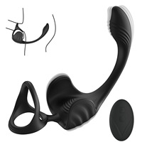 Anneau de Verrouillage Anal avec Télécommande 9 Fréquences, Masseur de Prostate à Billes pour Homme, Modèle OEM, Masturbateur Masculin Adulte