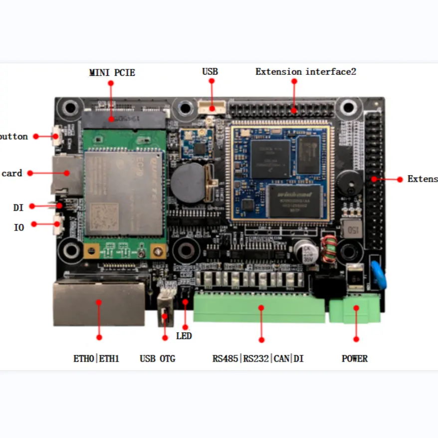 Perangkat Gateway IDO-SBC6Y15 Motherboard Processor Smart Motherboard Mendukung Modul Wifi dan Ble dengan Router Industri 4G