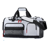 Sac de sport et de voyage en polyester imperméable avec fermeture éclair, sac à dos pliable pour PC, idéal pour la gym et l'extérieur, avec compartiment à chaussures