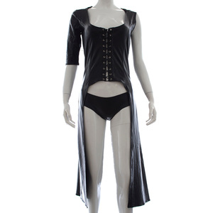 Nuovo Completo Capodanno per Bambini e Donne: Gilet, Mantello Lungo, Abito Nero per il Festival dei Fantasmi e la Risurrezione, Pantaloncini da Strega in Ecopelle Taglie Forti - Product Image 6