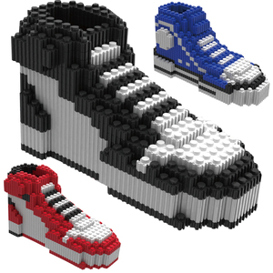 2023 nuova personalizzazione creativa basket scarpe sportive giocattoli da costruzione per bambini ragazzi DIY 3D educativo gioco di mattoni - Product Image 1