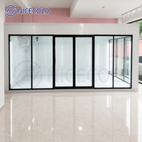 Chambre froide certifiée NSF à 16 portes, 30'*75' avec porte vitrée, pour supermarchés et stations-service