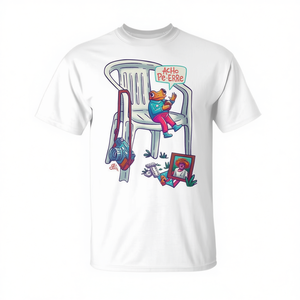 T-shirt unisexe pour adultes à manches courtes et col rond avec impression numérique de la drapeau de Porto Rico, Sapo Concho Acho Pe Erre Boricua - Product Image 3