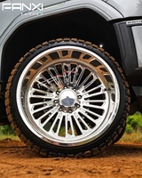Jantes FANXI 20x10 6x5.5 22x12 8x170 24x14 5x150 26x14 26x16 28x16 8x180 à finition polie avec enjoliveurs flottants personnalisés.
