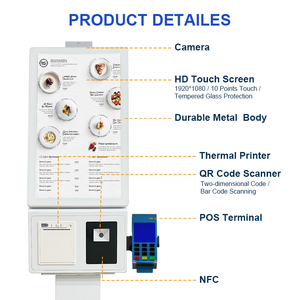 Kiosco de Autoservicio con Pantalla Táctil de 23 Pulgadas, Sistema Dual Android/<span class=keywords><strong>Windows</strong></span>, Tótem de Autoservicio para Cafetería, Disponible en Stock - Product Image 3