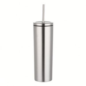 แก้วสแตนเลสแบบตรง ขนาด 20 ออนซ์ พร้อมฝาปิดแบบเกลียวและหลอดดูด - Product Image 6
