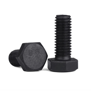 Vis à tête hexagonale profonde et robuste M4-M16, acier au carbone grade 8.8, oxyde noir, haute résistance, norme DIN 933 - Product Image 1