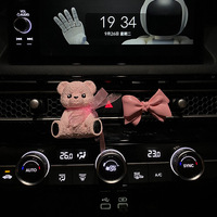 Diffuseur de parfum pour climatiseur de voiture moderne arc rose coeur ours dessin animé pierre décoration plastique désodorisant pour aromathérapie