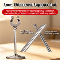 Porte-étiquettes rétractable en acier inoxydable, style américain, pour mariage, banquet, support de carte de table