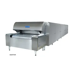 Profesional Kue Line Produksi Listrik Conveyor Pizza Oven Conveyor Terowongan