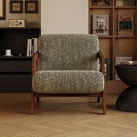 Sofás y Sillones Retro Antiguos, Muebles Nórdicos de Lujo Rústicos, Sofás Modernos de Tela y Madera para Sala de Estar, Hogar, Hotel