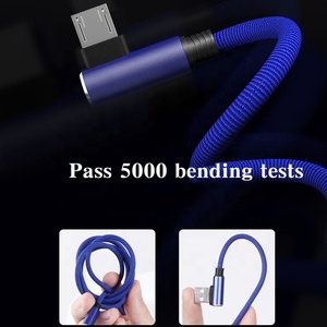 <span class=keywords><strong>C</strong></span>âble <span class=keywords><strong>Usb</strong></span> Micro et type <span class=keywords><strong>c</strong></span> coudé à 90 degrés, 2,4a, 1M, pour charge rapide, transfert de données, meilleure vente 2020 - Product Image 3