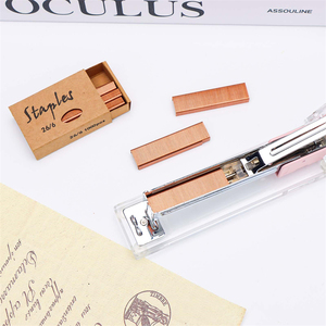 Graffette 26/6 colorate cucitrici per ufficio graffette di colore metallico Premium 12 # cucitrice manuale ricarica cucitrici Standard 1000/scatola - Product Image 4