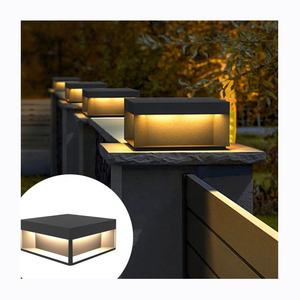 Новые солнечные светильники 2026 года, 8x8, для уличных столбов, с аккумулятором 6000 мАч, теплый белый свет, 24 светодиода, для заборов, террас, деревянных столбов - Product Image 1