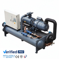 Nouveau refroidisseur à vis à air avec compresseur à onduleur VFD, haute performance COP, gestion intelligente de l'énergie, équipement CVC commercial complexe 450 kW