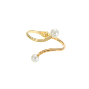 Brazalete de compromiso unisex de aleación chapado en oro de 18 quilates con corte de diamante de borde ancho, estilo vintage y a la moda - Product Image 2
