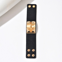 Bracelet tendance J&S, tendance mode, bracelet en alliage plaqué or, design géométrique exagéré pour l'anniversaire des femmes