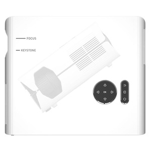 Máy Chiếu Đa Phương Tiện Mini Di Động Máy Chiếu Mini Không Dây Gương Đen Kinh Doanh Vàng Android Trắng LED Loa Focus - Product Image 2