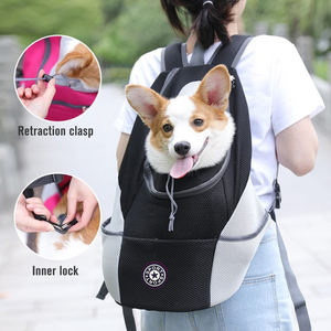 Mochila de Viaje Portátil para Mascotas, Perros y Gatos, Transpirable, de Doble Correa para el Hombro, para Transportar Mascotas al Aire Libre - Product Image 1