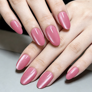 <span class=keywords><strong>Uñas</strong></span> Postizas Francesas de Alta Calidad en <span class=keywords><strong>Color</strong></span> <span class=keywords><strong>Rosa</strong></span> Nude Almendrado, Acabado Brillante, Fáciles de Aplicar, Reutilizables y Modernas - Product Image 5