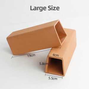 Accessoires d'aquarium en céramique Tube de réservoir rectangulaire Élevage de crevettes en terre cuite et grotte d'aquarium de dissimulation de poissons - Product Image 4